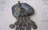 Accessories - 2 Pcs Of Antique Bronze Lovely Filigree Peacock Charms Pendants Large Size 60x105mm A4054