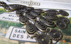 Accessories - 2 Pcs Of Antique Bronze Lovely Filigree Peacock Charms Pendants Large Size 60x105mm A4054