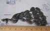 Accessories - 2 Pcs Of Antique Bronze Lovely Filigree Peacock Charms Pendants Large Size 60x105mm A4054