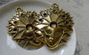 Accessories - 2 Pcs Of Antique Gold Halloween Devil Mask Pendants Charms 43x54mm A6031