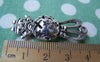 Accessories - 2 Pcs Of Antique Silver Filigree Rabbit Charms Pendants 15x38mm A1142