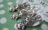 Accessories - 2 Pcs Of Antique Silver Filigree Rabbit Charms Pendants 15x38mm A1142