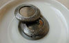 Accessories - 2 Pcs Of Antique Silver Finished Brass Round Bezel Photo Lockets 32mm A5606