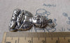 Accessories - 2 Pcs Of Antique Silver Sitting Buddha Charms Pendants 24x39mm A6879