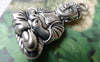 Accessories - 2 Pcs Of Antique Silver Sitting Buddha Charms Pendants 24x39mm A6879