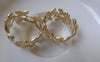 Accessories - 2 Pcs Of Matte Gold Brass Oval Leaf Charms 14x21mm A7167