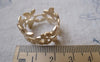 Accessories - 2 Pcs Of Matte Gold Brass Oval Leaf Charms 14x21mm A7167