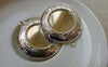 Accessories - 2 Pcs Of Platinum White Gold Tone Round Bezel Photo Lockets 32mm A5605