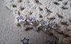 Accessories - 2 Pcs Of Silver Tone Brass Bow Tie White Zircon Connectors 6x10mm A4991