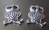 Accessories - 2 Pcs Of Tibetan Silver Antique Silver Owl Pendants 33x50mm A1841