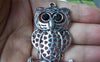 Accessories - 2 Pcs Of Tibetan Silver Antique Silver Owl Pendants 33x50mm A1841