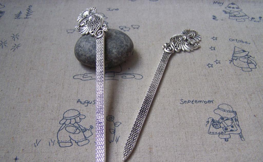 Accessories - 2 Pcs Of Tibetan Silver Phoenix Bird Bookmark Charms 131mm A4924