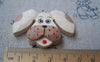 Accessories - 2 Pcs Of Wooden Dog Charms Earring Pendants 32x47mm A3744