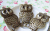Accessories - 2 Pcs Owl Pendants Rhinestone Charms 33x50mm A120