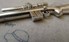Accessories - 2 Pcs Silver Sniper Gun Rifle Pendants Charms 27x120mm A7486