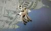 Accessories - 20 Flat Deer Charms Antique Silver Deer Pendants 10x17mm A6528