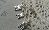 Accessories - 20 Flat Deer Charms Antique Silver Deer Pendants 10x17mm A6528
