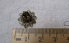 Accessories - 20 Pcs Antique Bronze Brass 3D Filigree Flower Charms Findings 8x16mm A7181