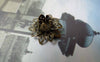 Accessories - 20 Pcs Antique Bronze Brass 3D Filigree Flower Charms Findings 8x16mm A7181