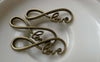 Accessories - 20 Pcs Antique Bronze Curved Bracelet Connector Charms 13x38mm A6417