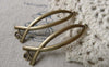 Accessories - 20 Pcs Antique Bronze Curved Fish Connector Bracelet Charms 10x48mm A6756