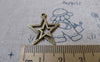 Accessories - 20 Pcs Antique Bronze Double Star Charms 21x23mm A6746