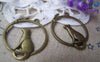 Accessories - 20 Pcs Antique Bronze Filigree Cat And Mouse Round Charms 25x31mm A655