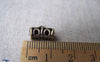 Accessories - 20 Pcs Antique Bronze Filigree Flower Curved Tube Charms 6x12mm A388