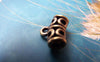 Accessories - 20 Pcs Antique Bronze Filigree Flower Curved Tube Charms 6x12mm A388