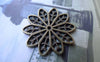 Accessories - 20 Pcs Antique Bronze Filigree Flower Snowflake Connectors Charms 25mm A7725