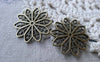 Accessories - 20 Pcs Antique Bronze Filigree Flower Snowflake Connectors Charms 25mm A7725