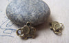 Accessories - 20 Pcs Antique Bronze Flower Elephant Charms 13x16mm A4866