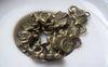 Accessories - 20 Pcs Antique Bronze Flower Elephant Charms 13x16mm A4866