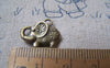 Accessories - 20 Pcs Antique Bronze Flower Elephant Charms 13x16mm A4866