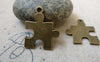 Accessories - 20 Pcs Antique Bronze Puzzle Piece Charms 19x22mm A6317
