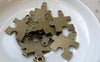 Accessories - 20 Pcs Antique Bronze Puzzle Piece Charms 19x22mm A6317