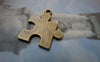 Accessories - 20 Pcs Antique Bronze Puzzle Piece Charms 19x22mm A6317