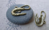 Accessories - 20 Pcs Antique Bronze Shrimp Pendants Charms 25mm A7720