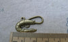 Accessories - 20 Pcs Antique Bronze Shrimp Pendants Charms 25mm A7720