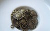 Accessories - 20 Pcs Antique Bronze Small Sun Face Celestial Charms 12x16mm A4737