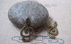 Accessories - 20 Pcs Antique Bronze Treble Clef Music Note Charms 12x23mm A4860