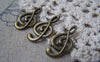 Accessories - 20 Pcs Antique Bronze Treble Clef Music Note Charms 12x23mm A4860