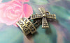 Accessories - 20 Pcs Antique Bronze Windmill Charms Pendants 13x20mm A5229