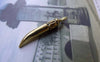 Accessories - 20 Pcs Antique Gold Horn Charms Pendants 26mm A7796