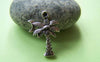 Accessories - 20 Pcs Antique Silver Crescent Moon Coconut Tree Charms 14x20mm A977