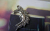 Accessories - 20 Pcs Antique Silver Crescent Moon Face Charms 15.5x27mm A5321