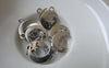 Accessories - 20 Pcs Antique Silver Crescent Moon Star Charms 11x17mm A7054