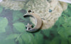 Accessories - 20 Pcs Antique Silver Crescent Moon Star Charms 11x17mm A7054