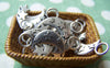 Accessories - 20 Pcs Antique Silver Crescent Moon Star Charms 14mm A1038