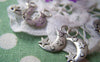 Accessories - 20 Pcs Antique Silver Crescent Moon Star Charms 14mm A1038